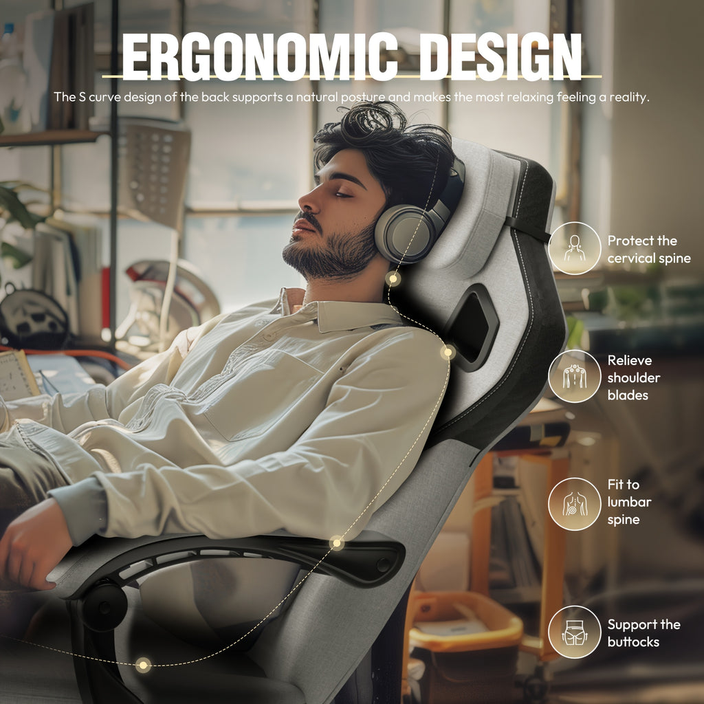 🪑Cadeira Gamer Ergonômica GOOSEA com Apoio para os Pés – Reclinável, Design Racing, Suporte Lombar e Cabeça Ajustável, Capacidade 136 kg
