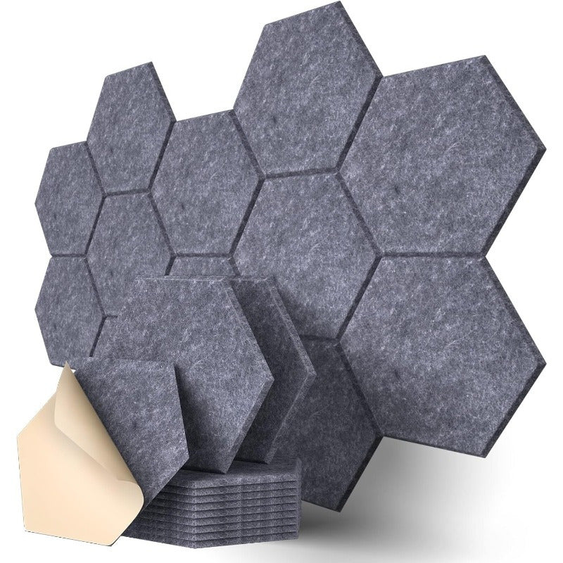 High-Density Self-Adhesive Acoustic Panels (12 pieces)