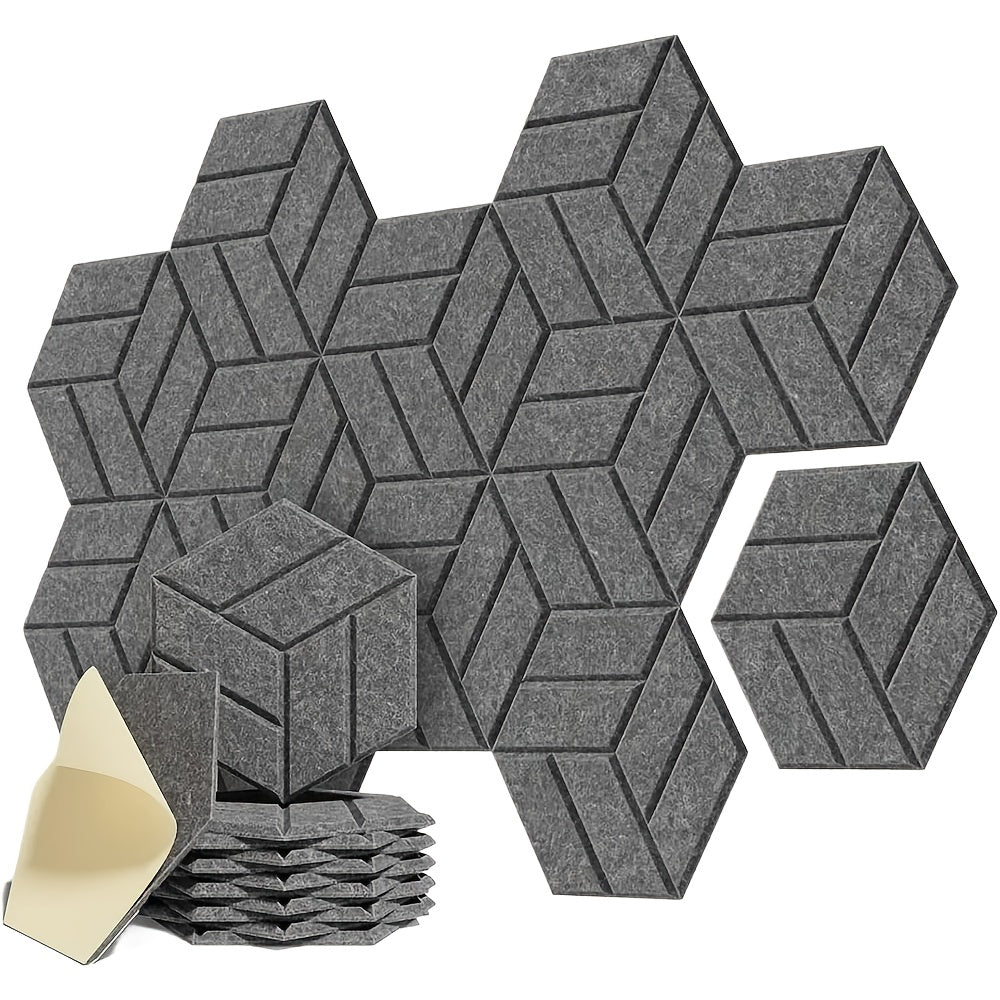 High-Density Self-Adhesive Acoustic Panels (12 pieces)
