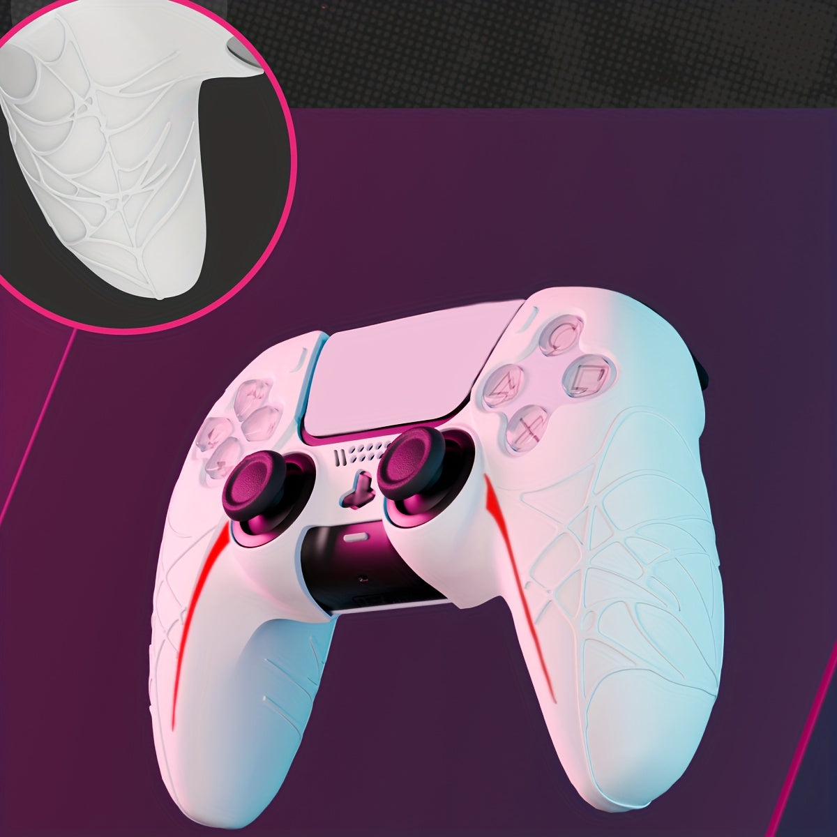 🎮 Capa de Silicone Bege para Controle PS5 + Thumb Grips & Adesivo Touchpad – Estilo e Proteção em Um Só Produto!