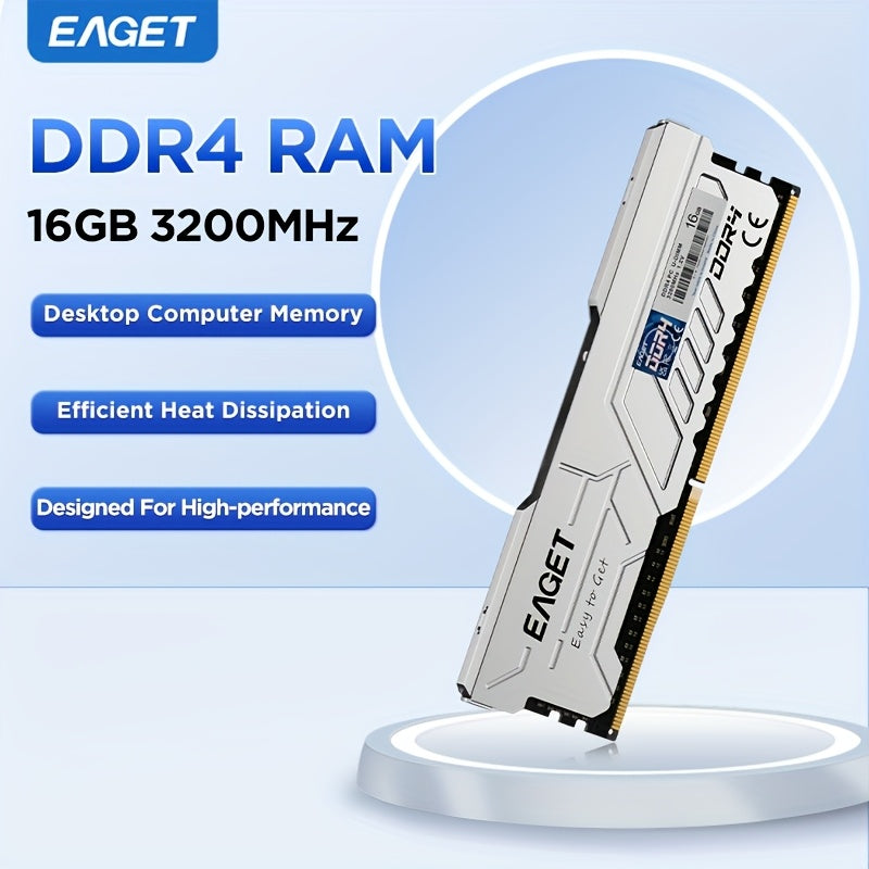 🔥 EAGET DDR4 16GB 3200MHz Gaming RAM – Desempenho, Estabilidade e Estilo em Cada Jogada! 💻⚡