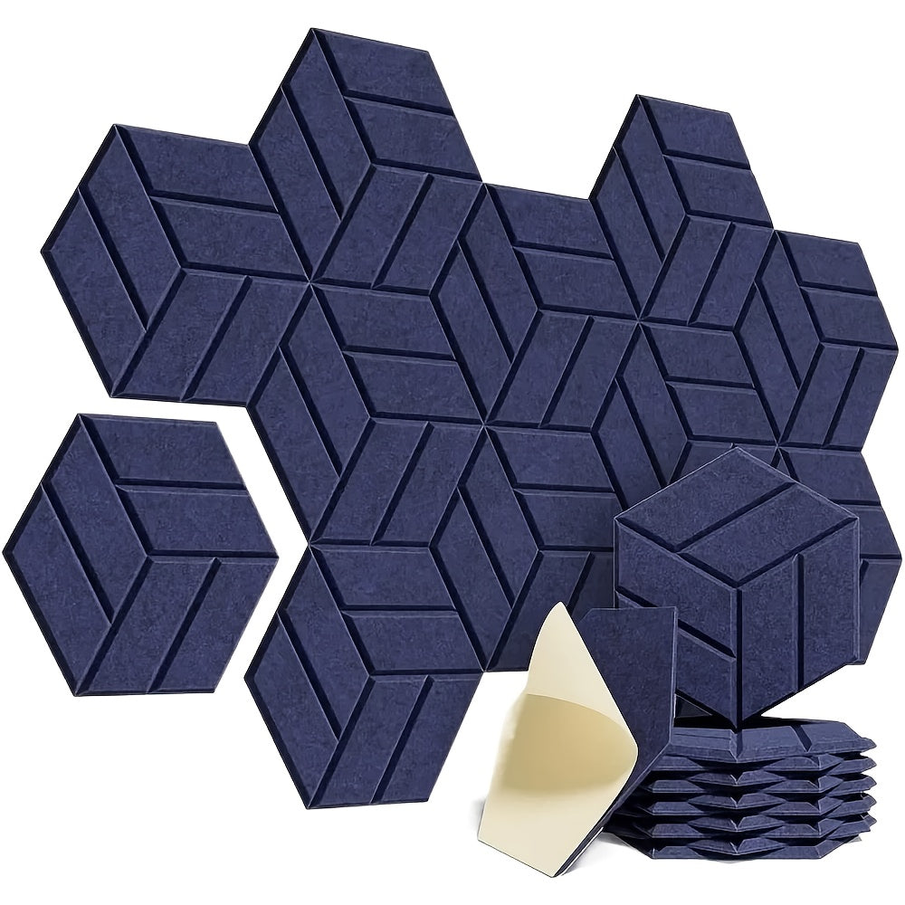 High-Density Self-Adhesive Acoustic Panels (12 pieces)