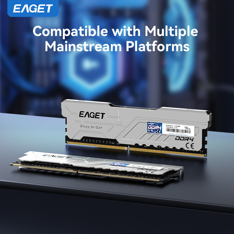 🔥 EAGET DDR4 16GB 3200MHz Gaming RAM – Desempenho, Estabilidade e Estilo em Cada Jogada! 💻⚡