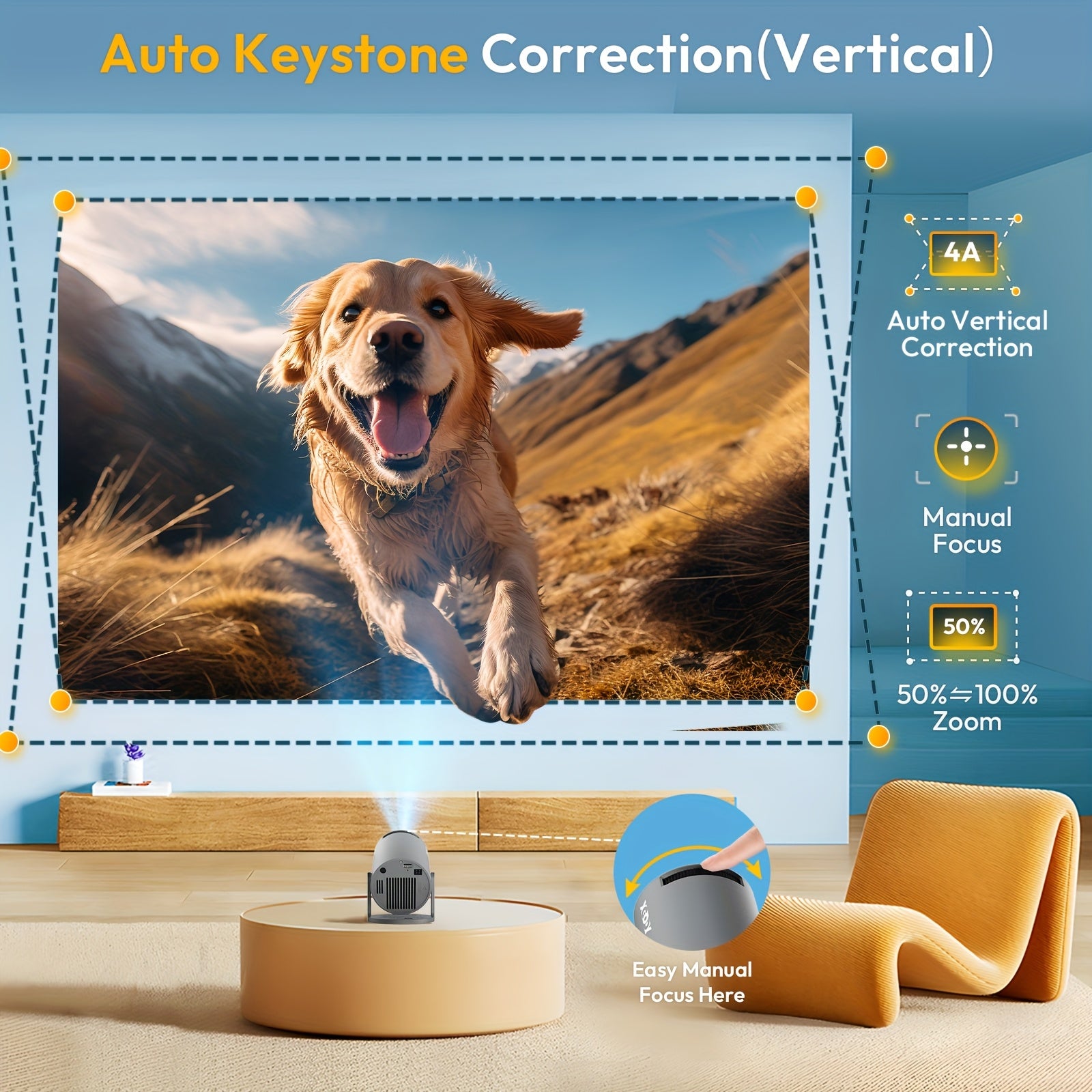 🎥 XGODY HY 300 Projetor Inteligente com Android 11 | Suporte 4K | Mini Projetor Portátil para Cinema em Casa