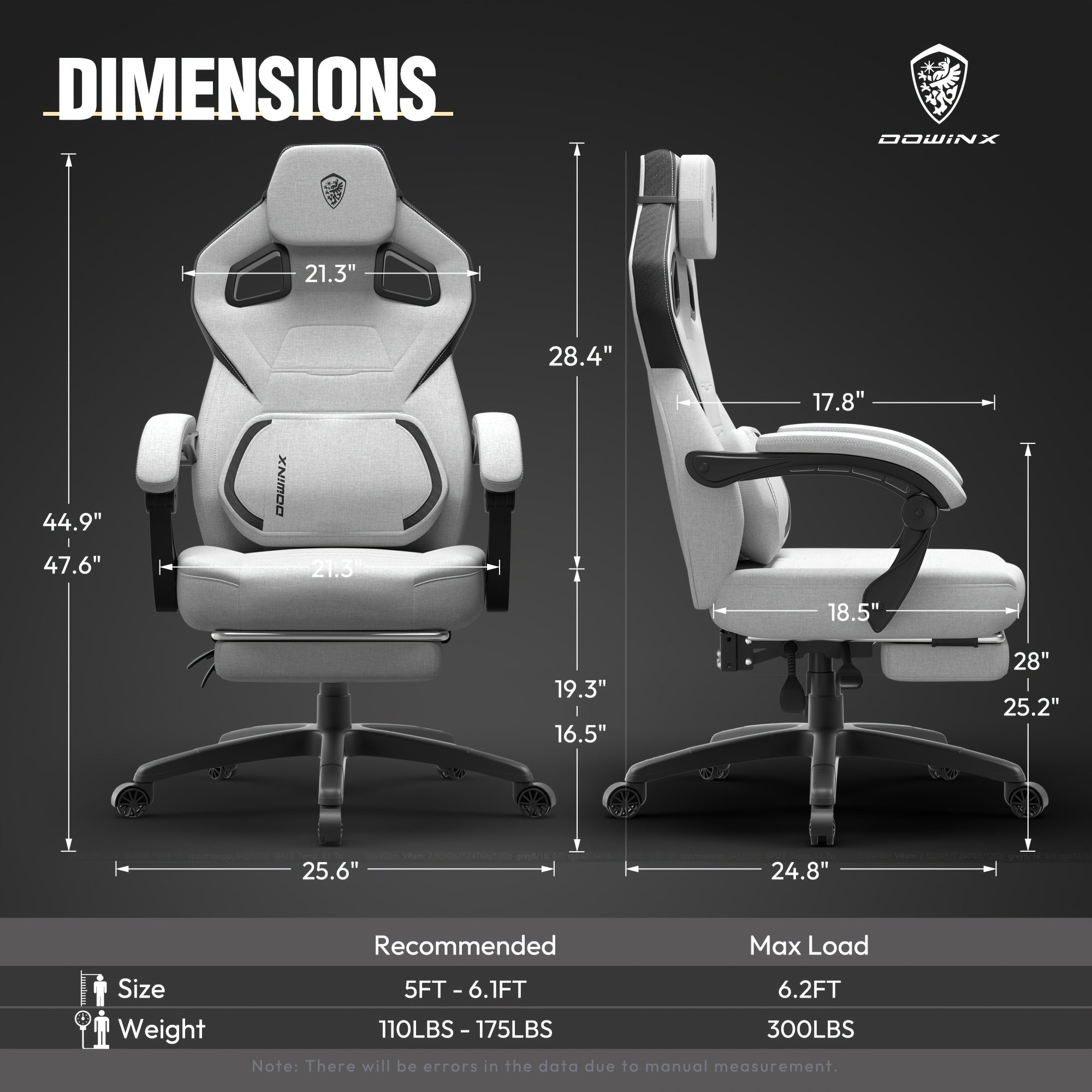 🪑Cadeira Gamer Ergonômica GOOSEA com Apoio para os Pés – Reclinável, Design Racing, Suporte Lombar e Cabeça Ajustável, Capacidade 136 kg