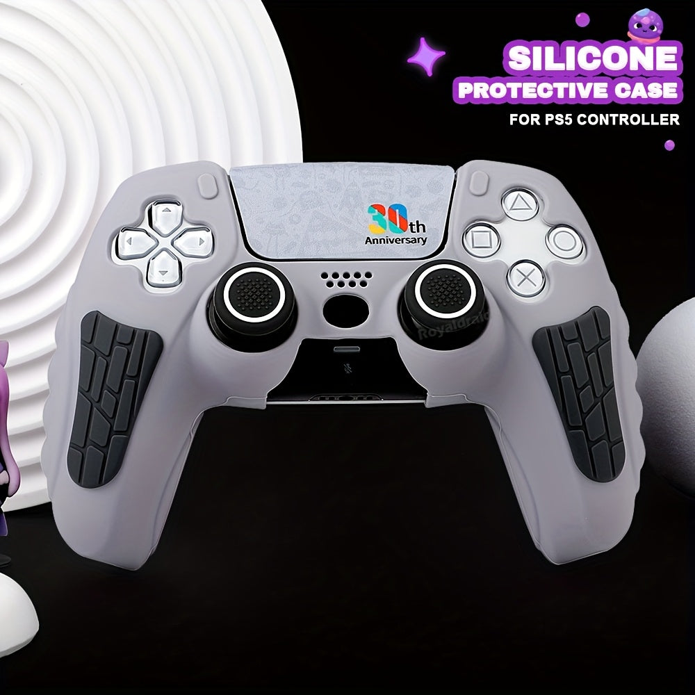 🎮 Protective Silicone Case + Analog Stick Covers for PS5 Controller – 30th Anniversary Edition