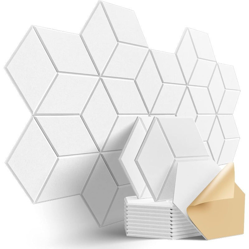 High-Density Self-Adhesive Acoustic Panels (12 pieces)