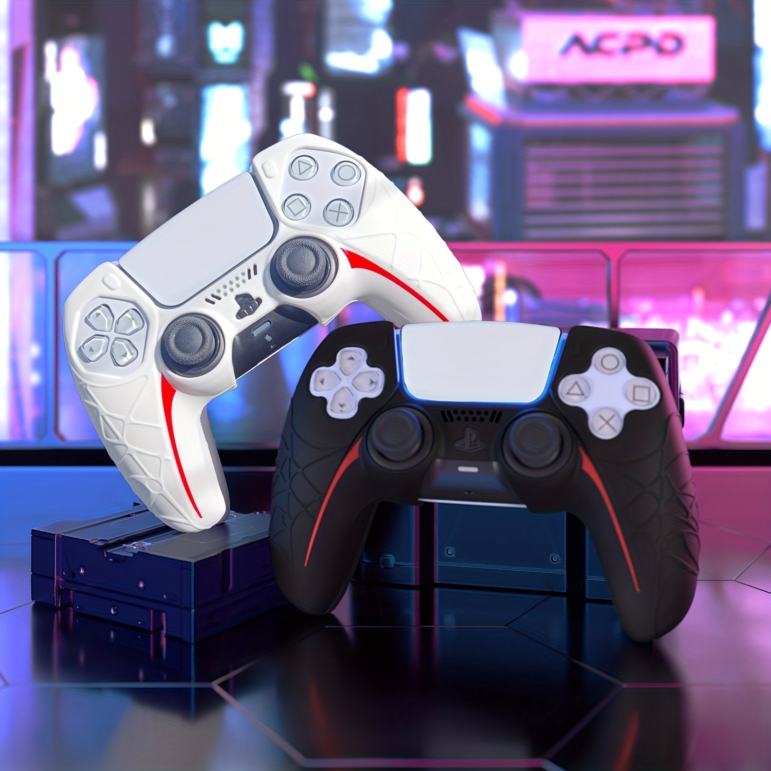 🎮 Capa de Silicone Bege para Controle PS5 + Thumb Grips & Adesivo Touchpad – Estilo e Proteção em Um Só Produto!