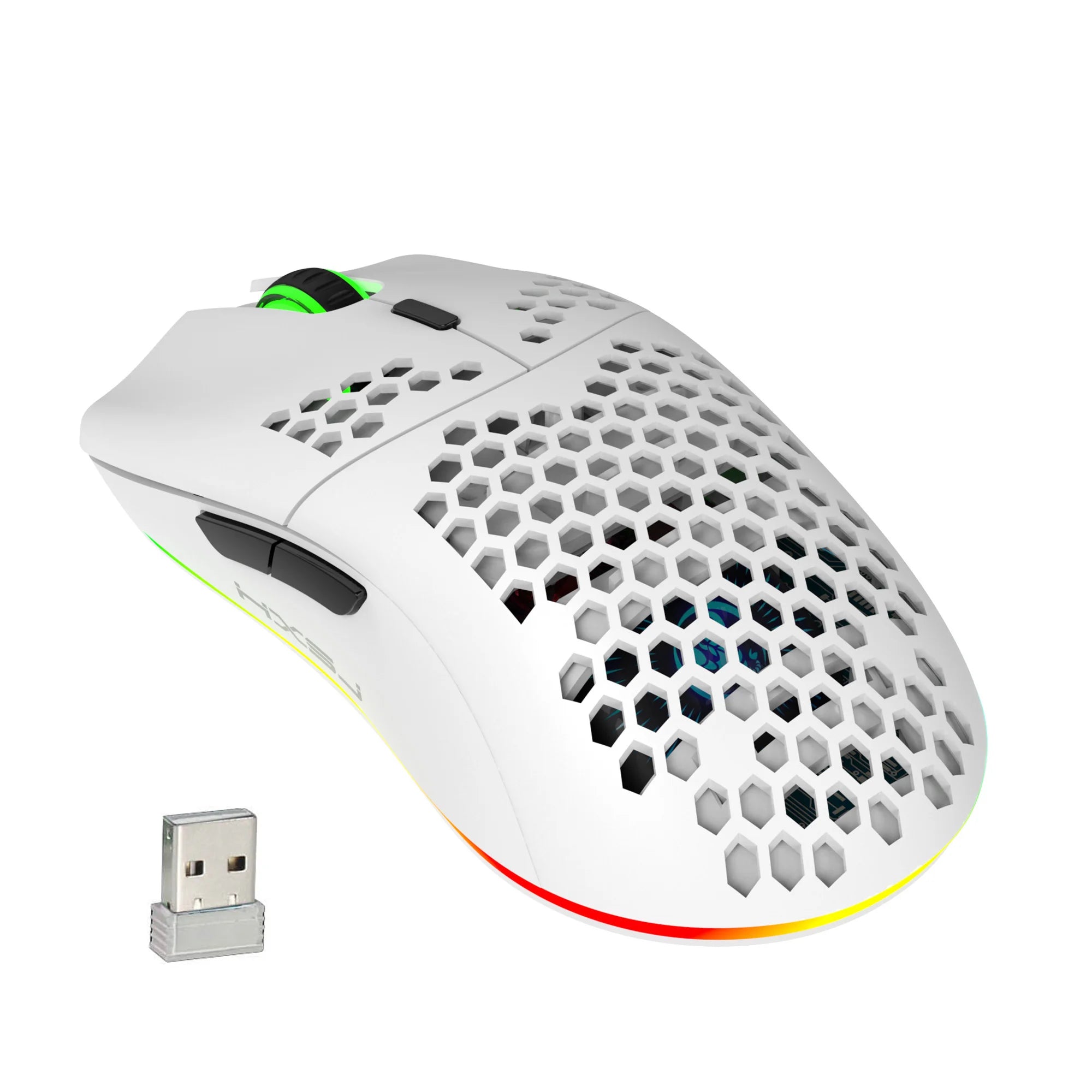 Mouse Gamer Sem Fio RGB Recarregável 3600 DPI – Alta Precisão e Estilo