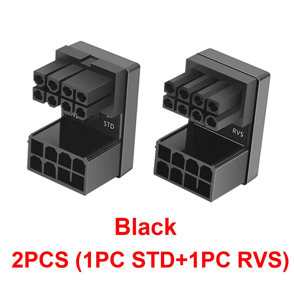 APWIKOGER ATX 8 Pin Female to Male 180 Degree Angled Connector Adapte 