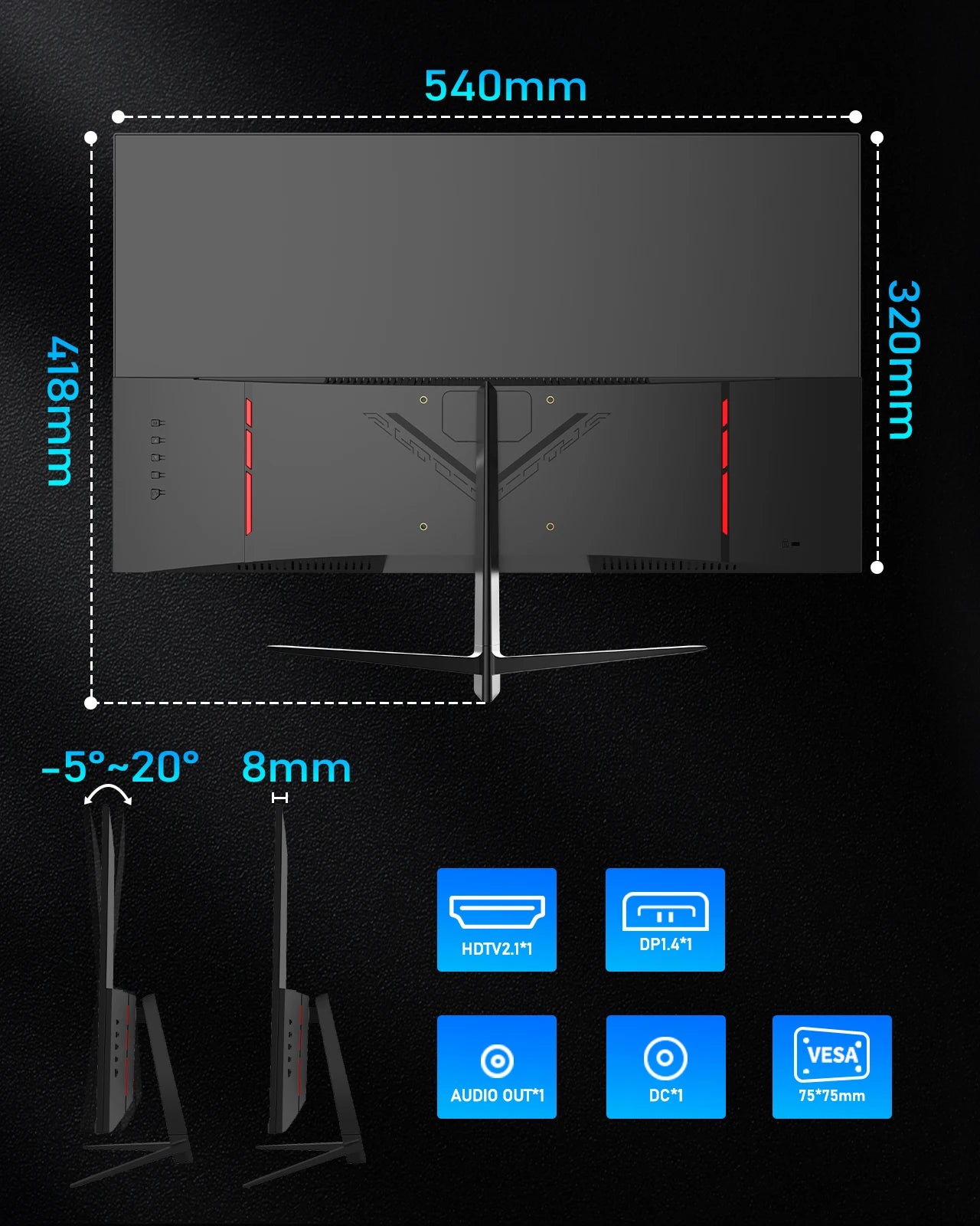 FYHXele FY24FHR – Monitor Gamer 24 