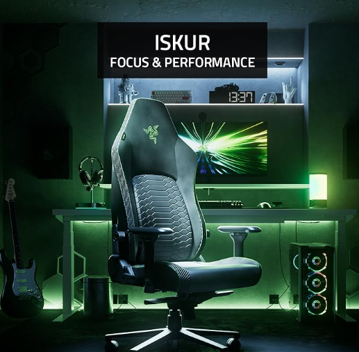 🕹️ Cadeira Gamer Razer Style – Ergonomia e Conforto para Longas Sessões!