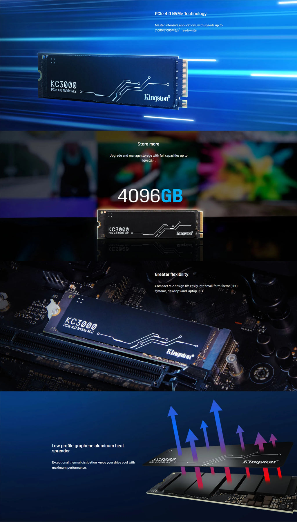 🔥 SSD Kingston KC3000 PCIe 4.0 NVMe M.2 – Velocidade Insana de até 7000MB/s! 🔥