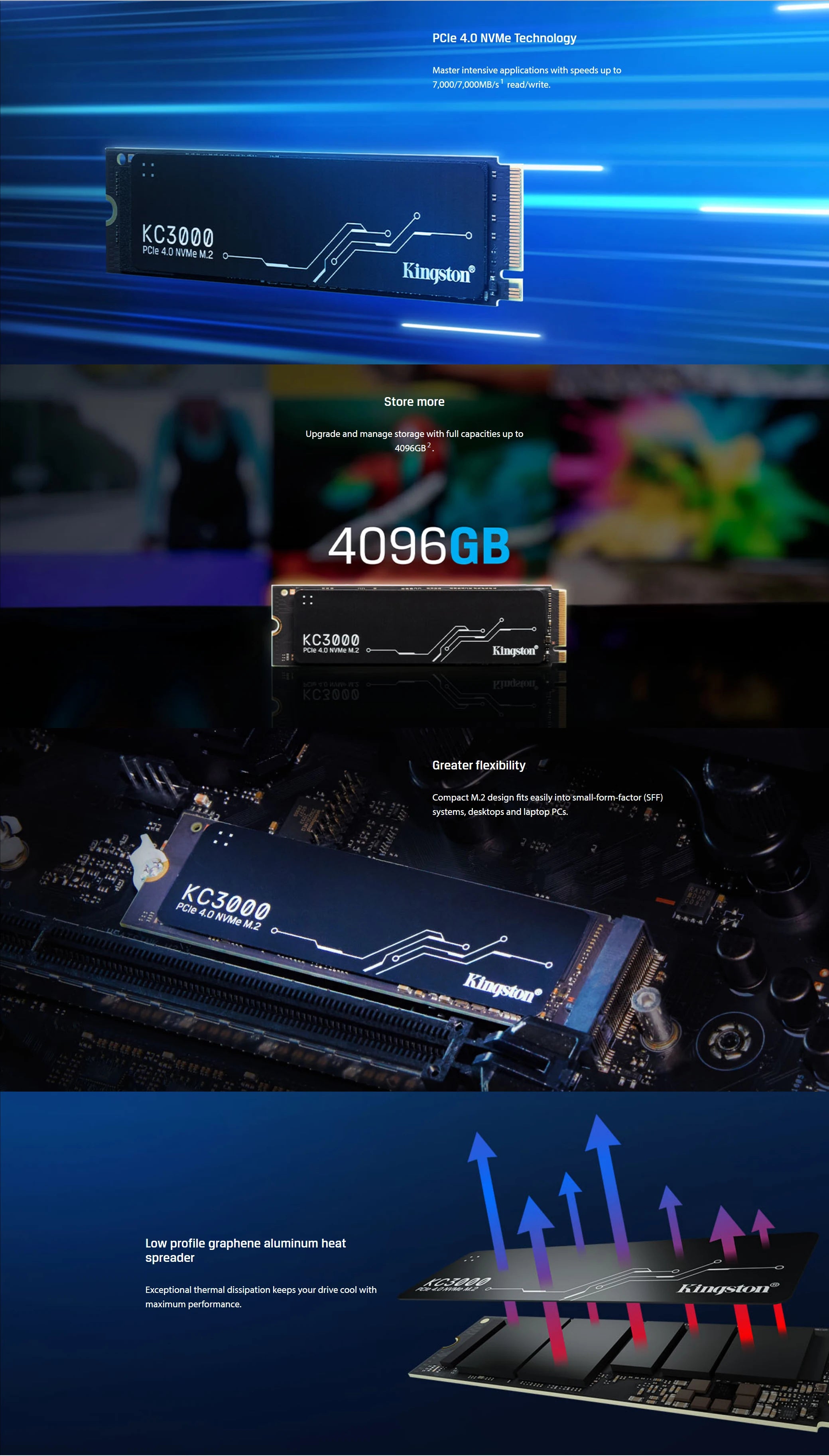 🔥 SSD Kingston KC3000 PCIe 4.0 NVMe M.2 – Velocidade Insana de até 7000MB/s! 🔥