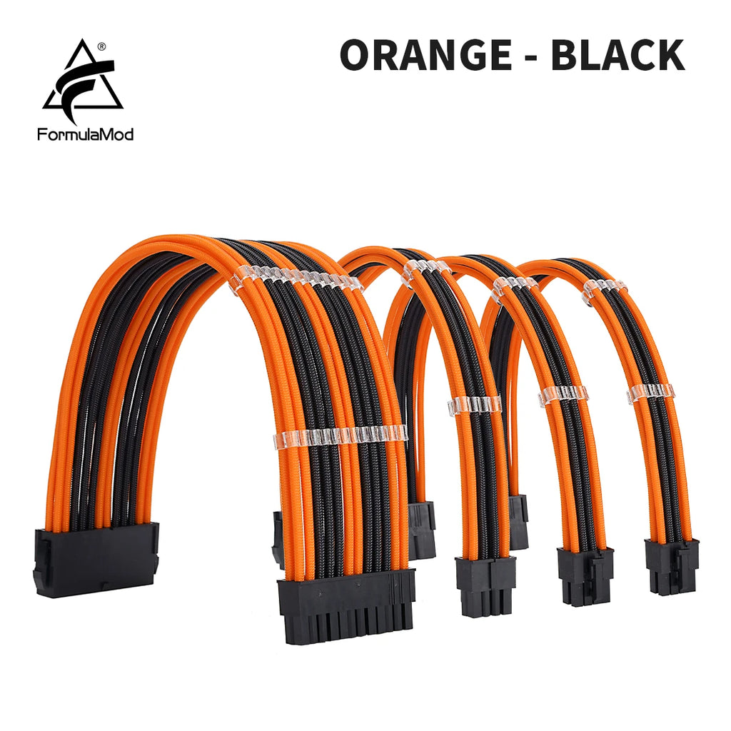 Kit de Cabos Extension FormulaMod NCK2 – Sleeved Premium 300mm (ATX / CPU / GPU)
