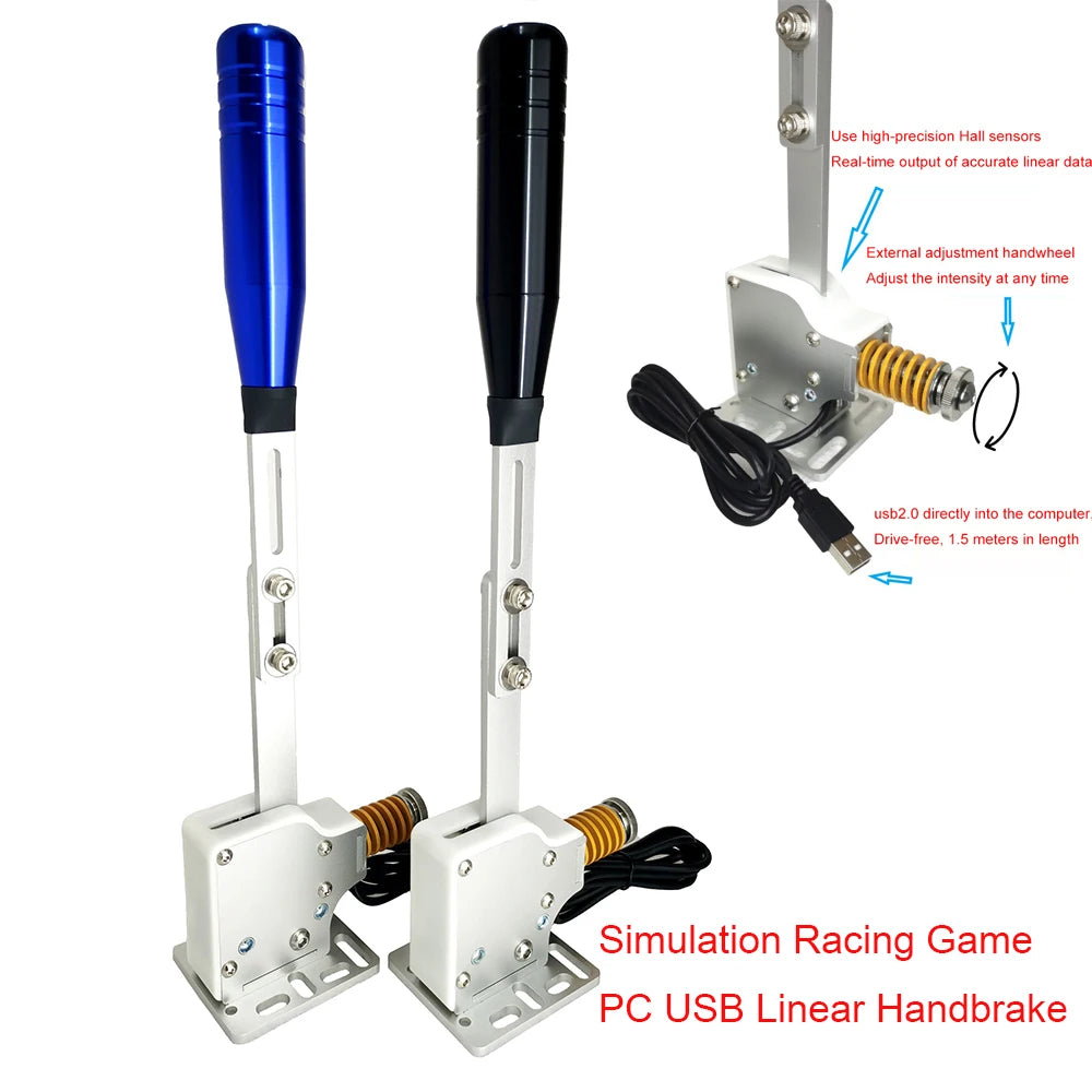 Handbrake Linear USB para Sim Racing – Compatível com Logitech G29/G25/G27/G920 e Thrustmaster T300RS/GT