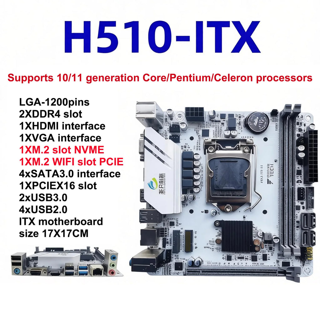 PLACA-MÃE H510M / H510-ITX — POTÊNCIA, VELOCIDADE E CONFIABILIDADE!