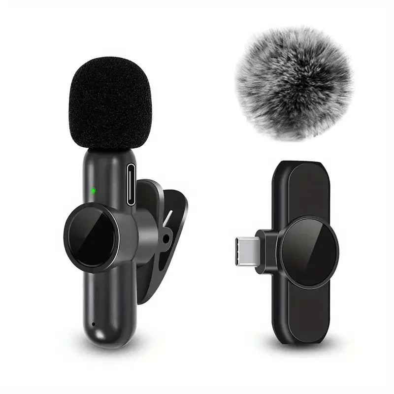 Mini Microfone Sem Fio Profissional – Áudio Limpo para Vídeos, Lives e Conteúdo