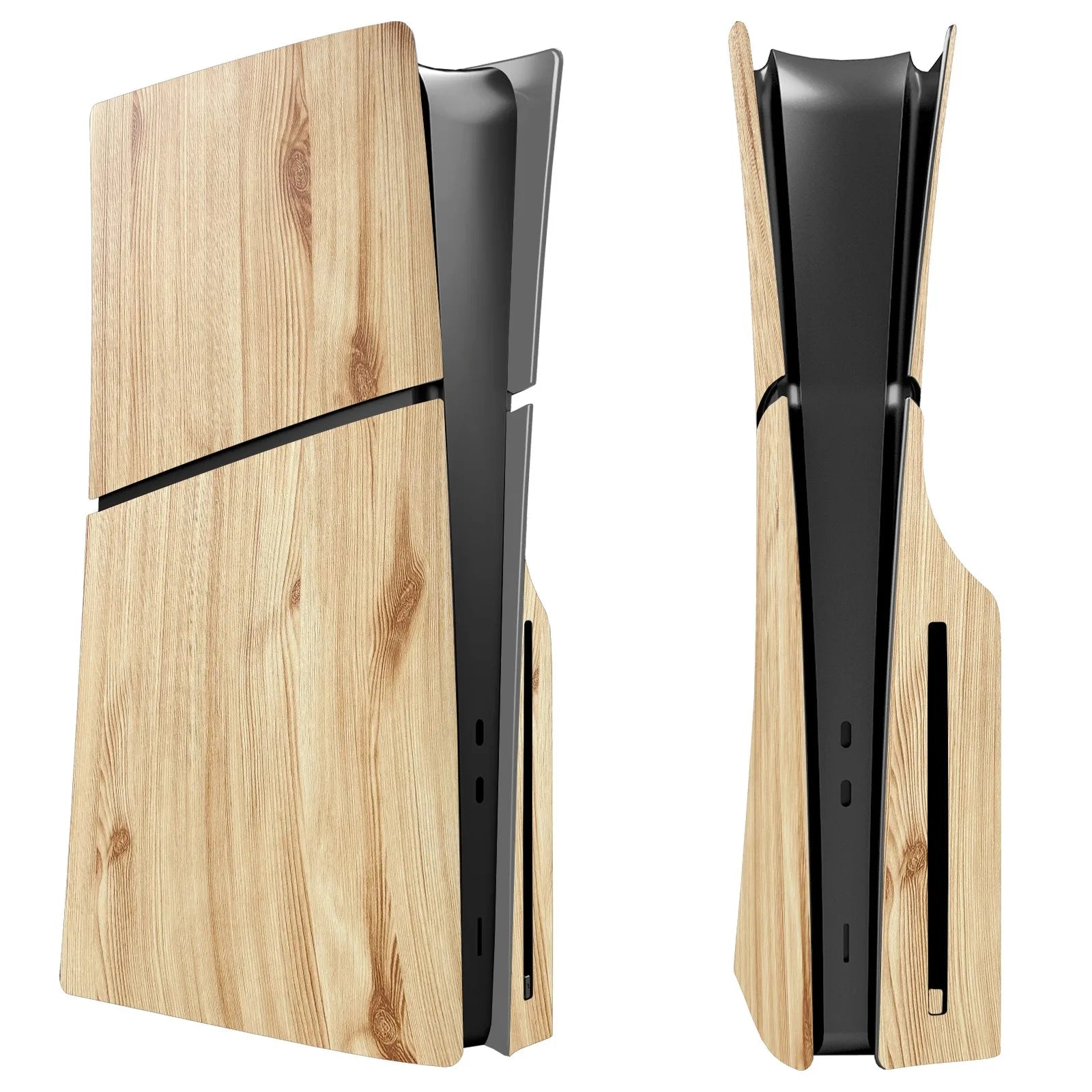 🪵 Capa Premium Efeito Madeira para PS5 Slim Disc Edition