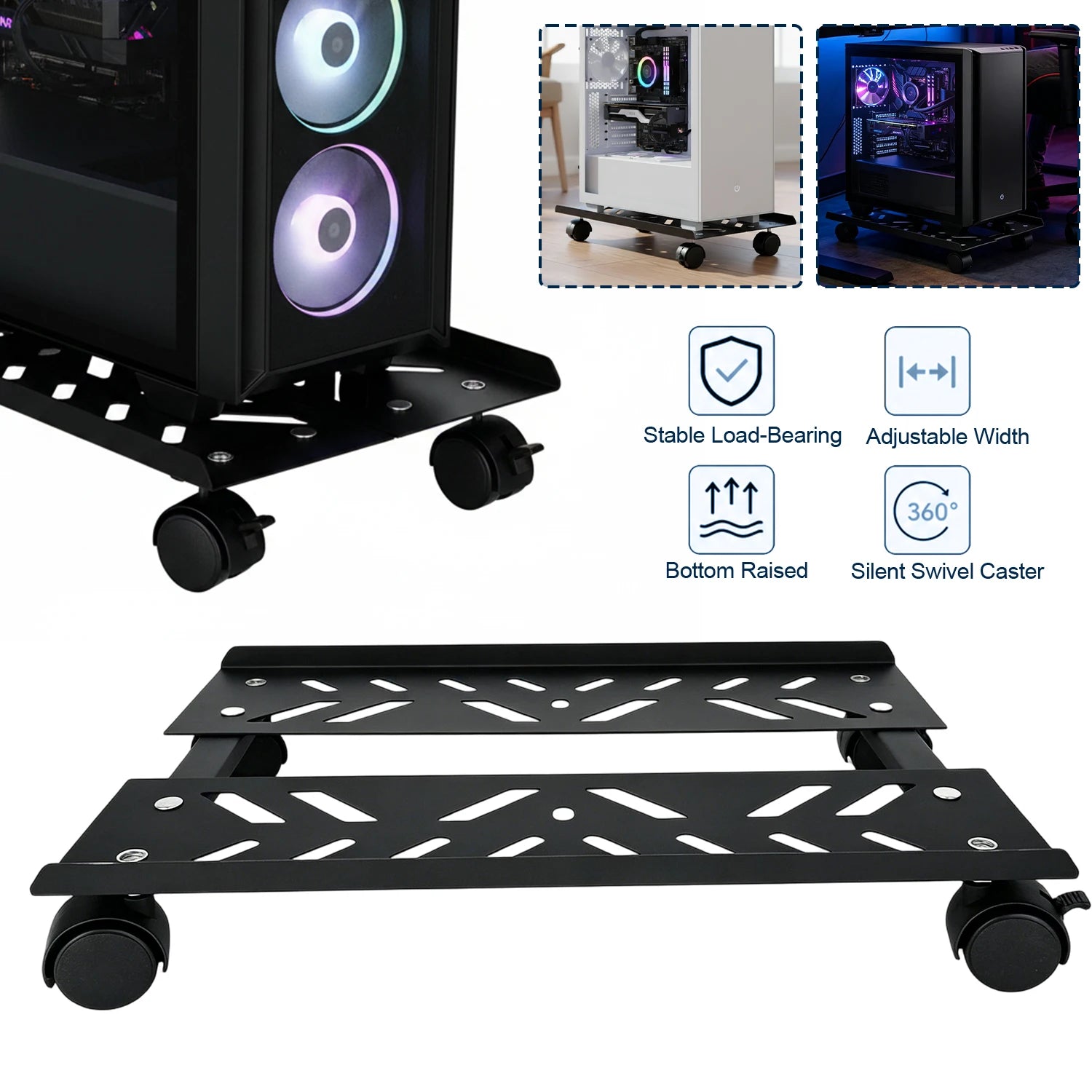 Suporte para Gabinete com Rodinhas