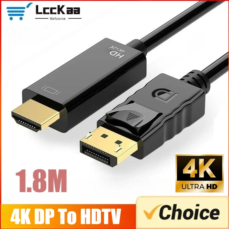CABO DISPLAYPORT PARA HDMI 4K – IMAGEM ULTRA HD SEM TRAVAMENTOS!