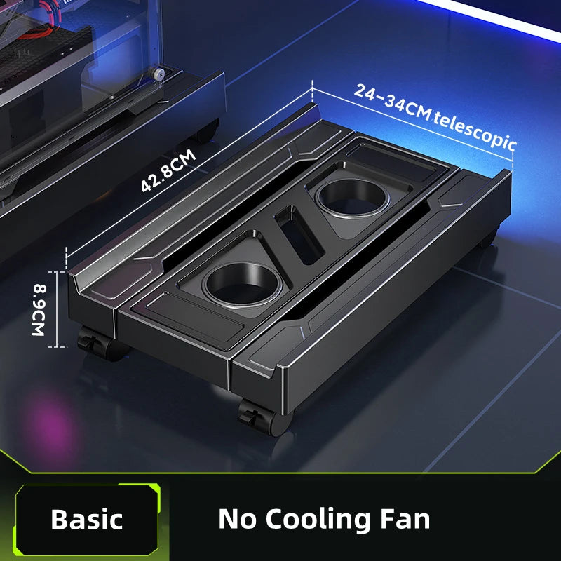 🚀 Suporte Ajustável para Torre PC com Ventoinha RGB
