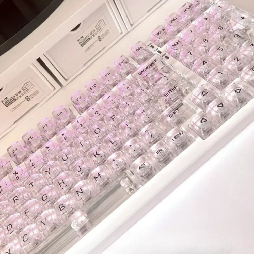 Keycaps Transparent Ice Dawn – 132 Teclas | CBSA Profile