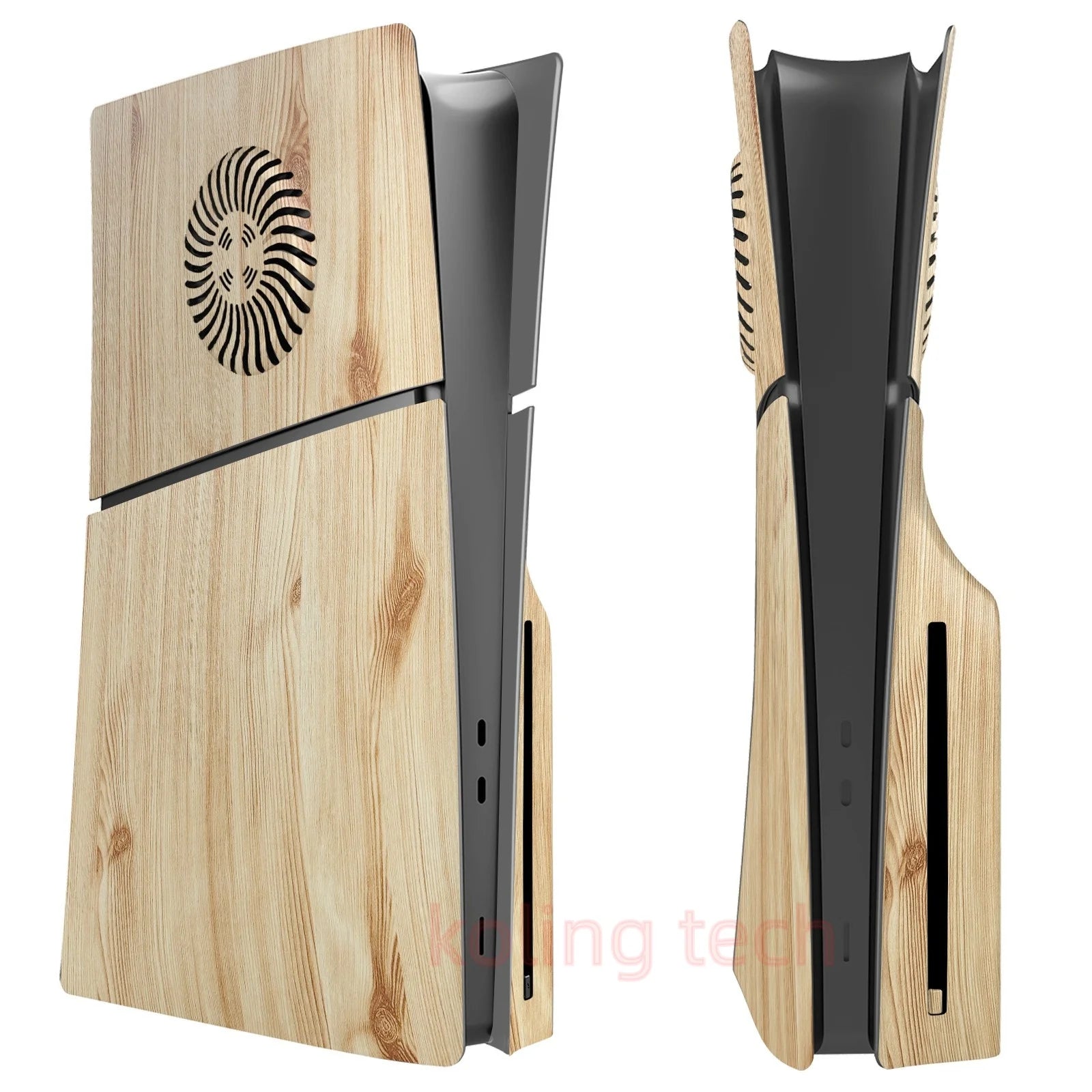 🪵 Capa Premium Efeito Madeira para PS5 Slim Disc Edition