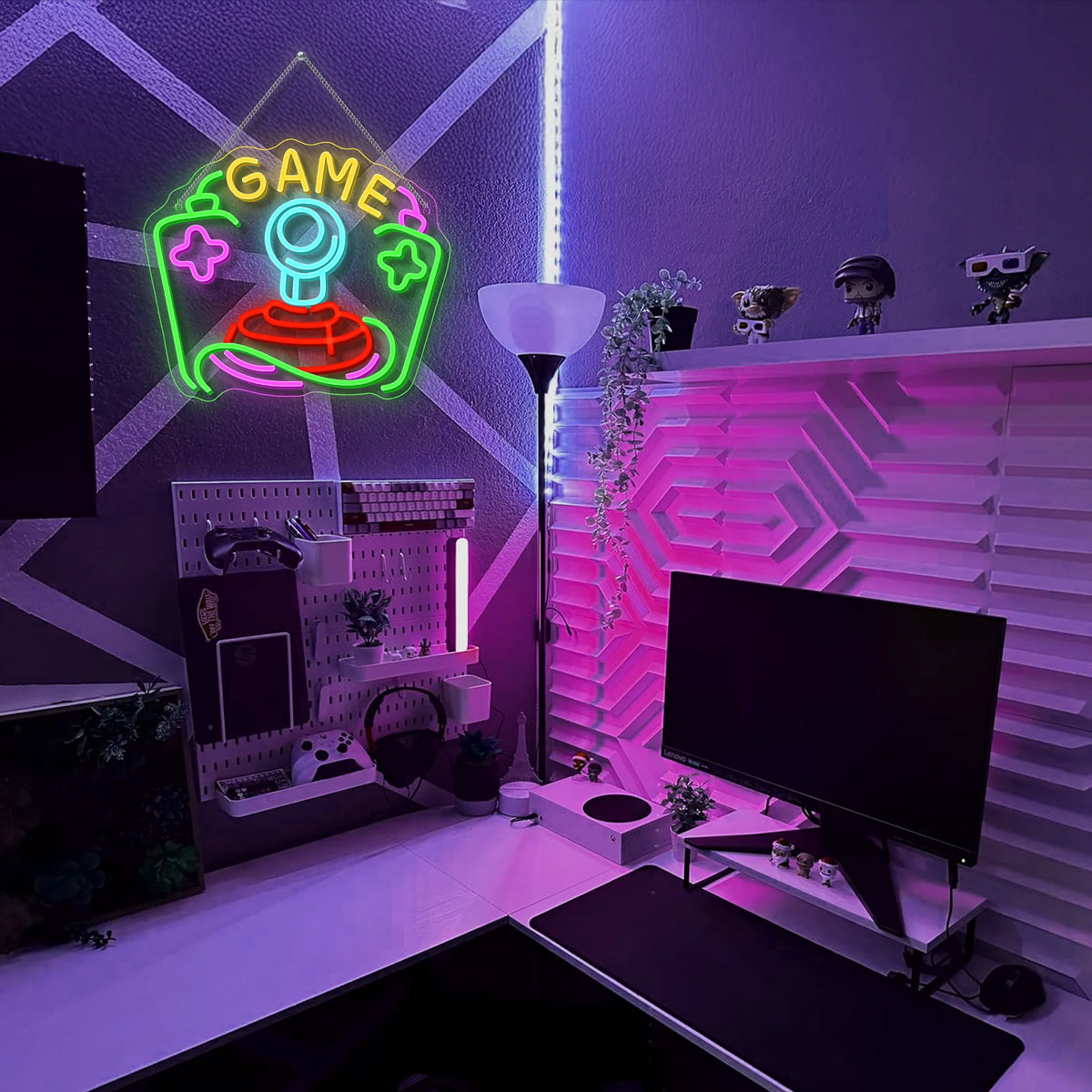 Neon Arcade Gamer LED — Dá Vida ao Teu Setup!