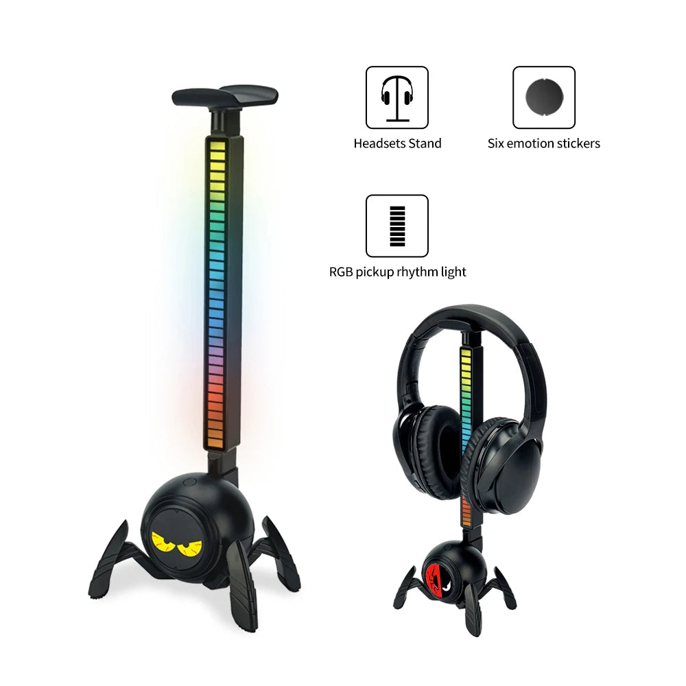 🎧🕷️ Suporte para Headset Spider RGB – Transforme sua Mesa Gamer em um Show de Luzes! 🕷️🎧