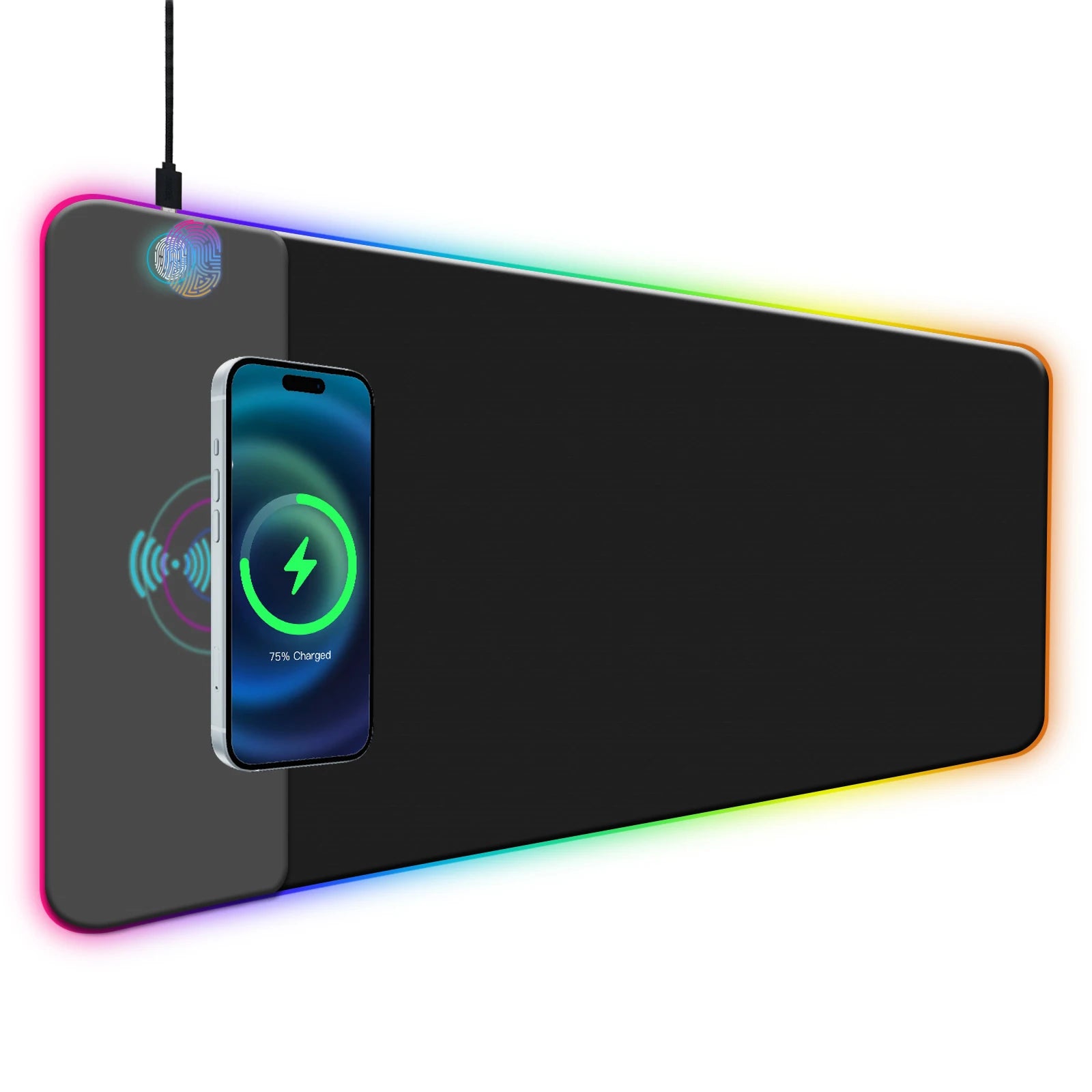 RGB Wireless Charging Gaming Mouse Pad – Performance + Estilo na tua Setup
