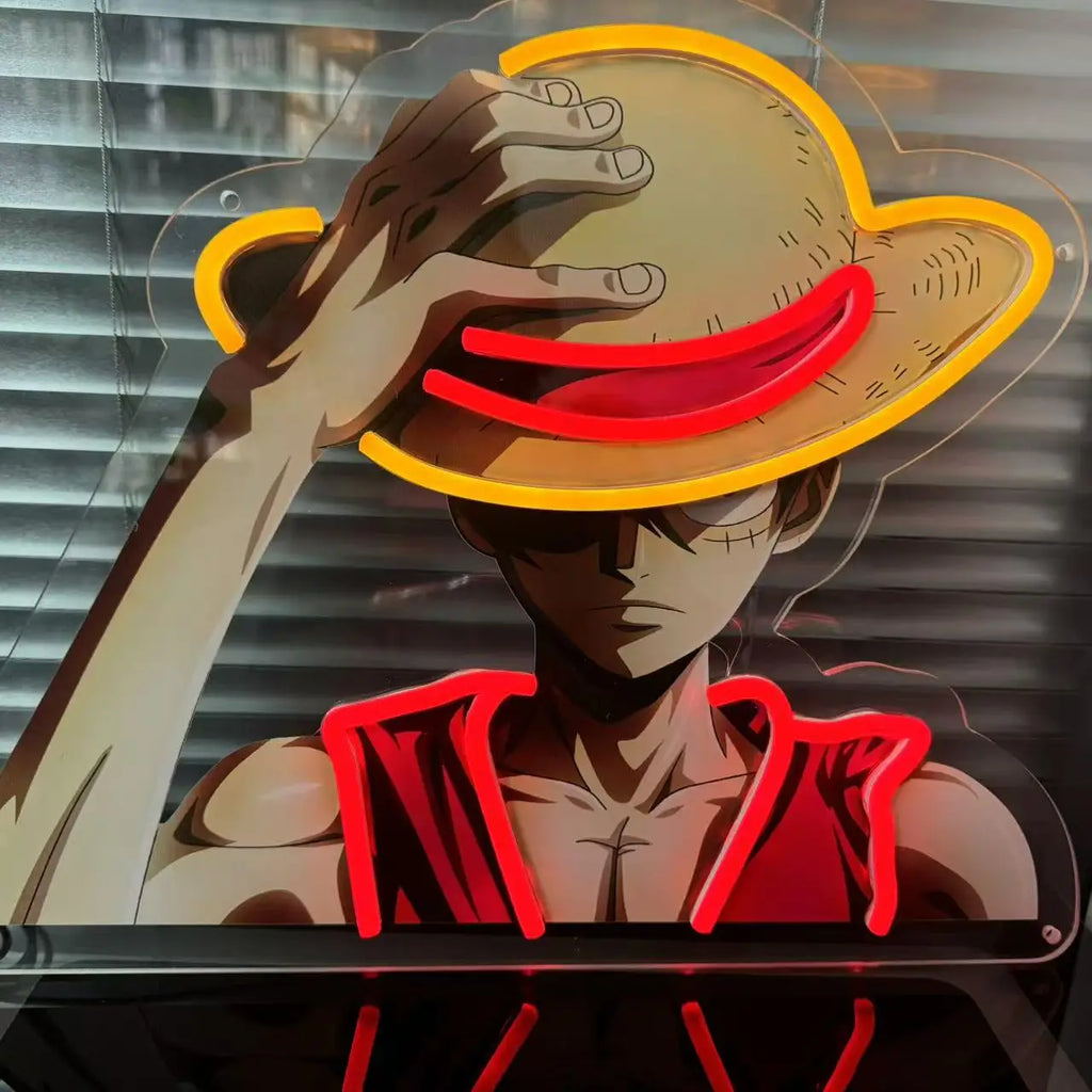 Néon LED ONE PIECE – Luffy | Decoração Gaming