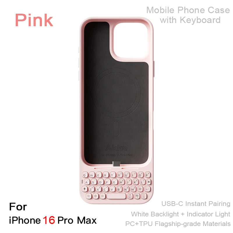 🚀 Capa Magnética com Teclado Integrado para iPhone 16 Pro Max e 17 Pro Max