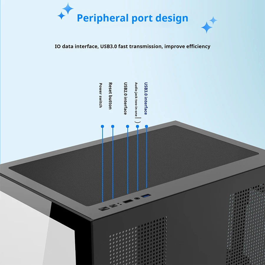 Power Train Dreamland PRO – Gabinete Gamer ATX com Vidro Duplo e Refrigeração Líquida