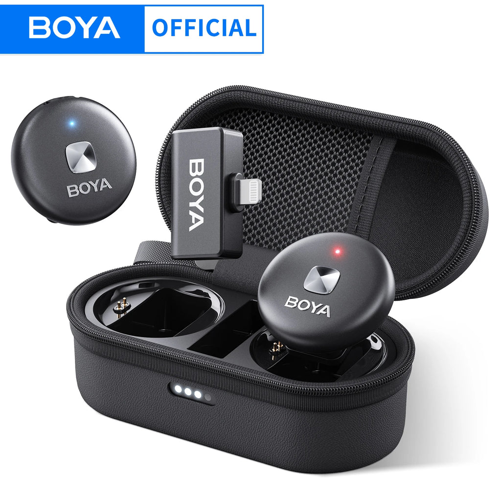 Microfone Sem Fio BOYA Omic – Áudio Profissional para Vídeos, Lives e Conteúdo