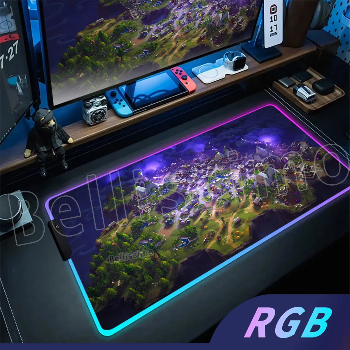 🎮 Mouse Pad Gamer RGB Fortnite — Alta Definição e Desempenho Profissional!