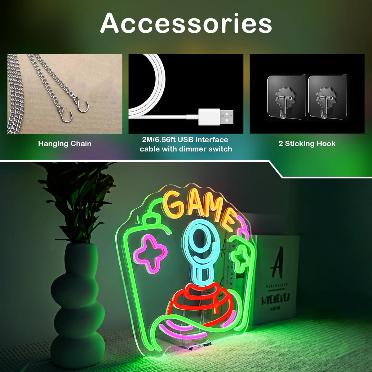 Neon Arcade Gamer LED — Dá Vida ao Teu Setup!