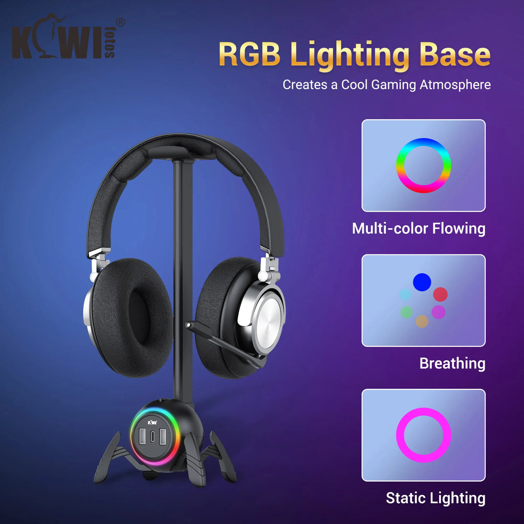 🎧🕷️ Suporte para Headset Spider RGB – Transforme sua Mesa Gamer em um Show de Luzes! 🕷️🎧