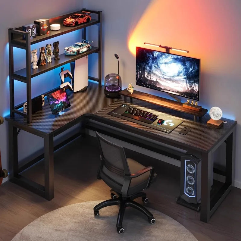 Mesa de Computador em L RK126 – Moderna, Resistente e Perfeita para Home Office & Gamer