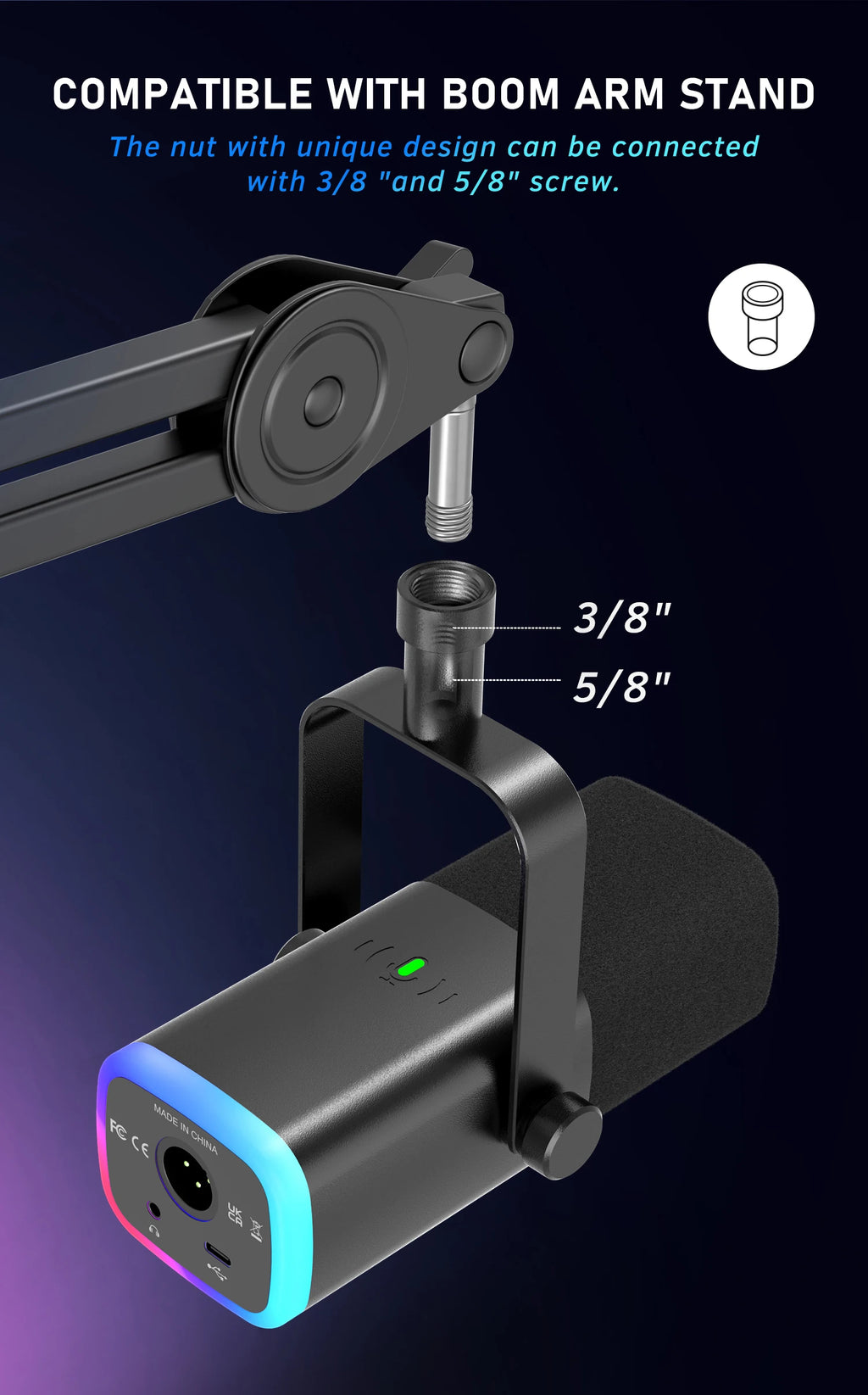 🎙️ FIFINE AM8 Dynamic Microphone – Som Profissional para Jogos, Streaming e Estúdio