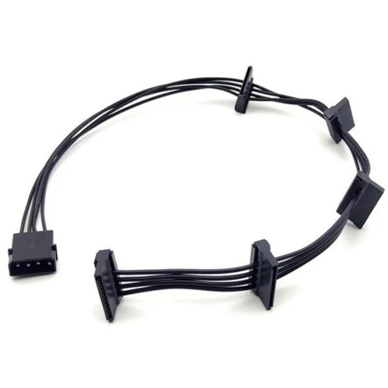 CABO ADAPTADOR MOLEX PARA 5 SATA – MAIS ENERGIA E ORGANIZAÇÃO PARA SEU PC!