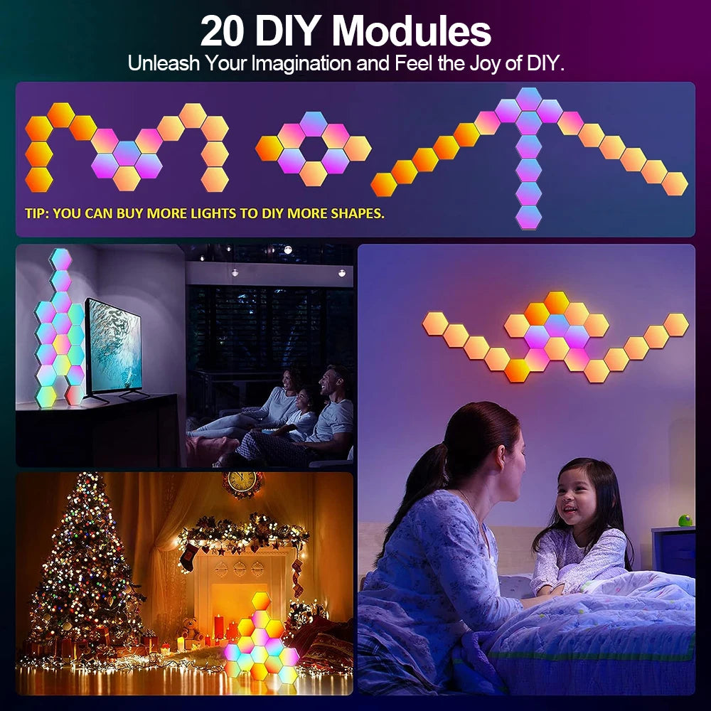 RGB HEXAGONAL WALL LIGHT