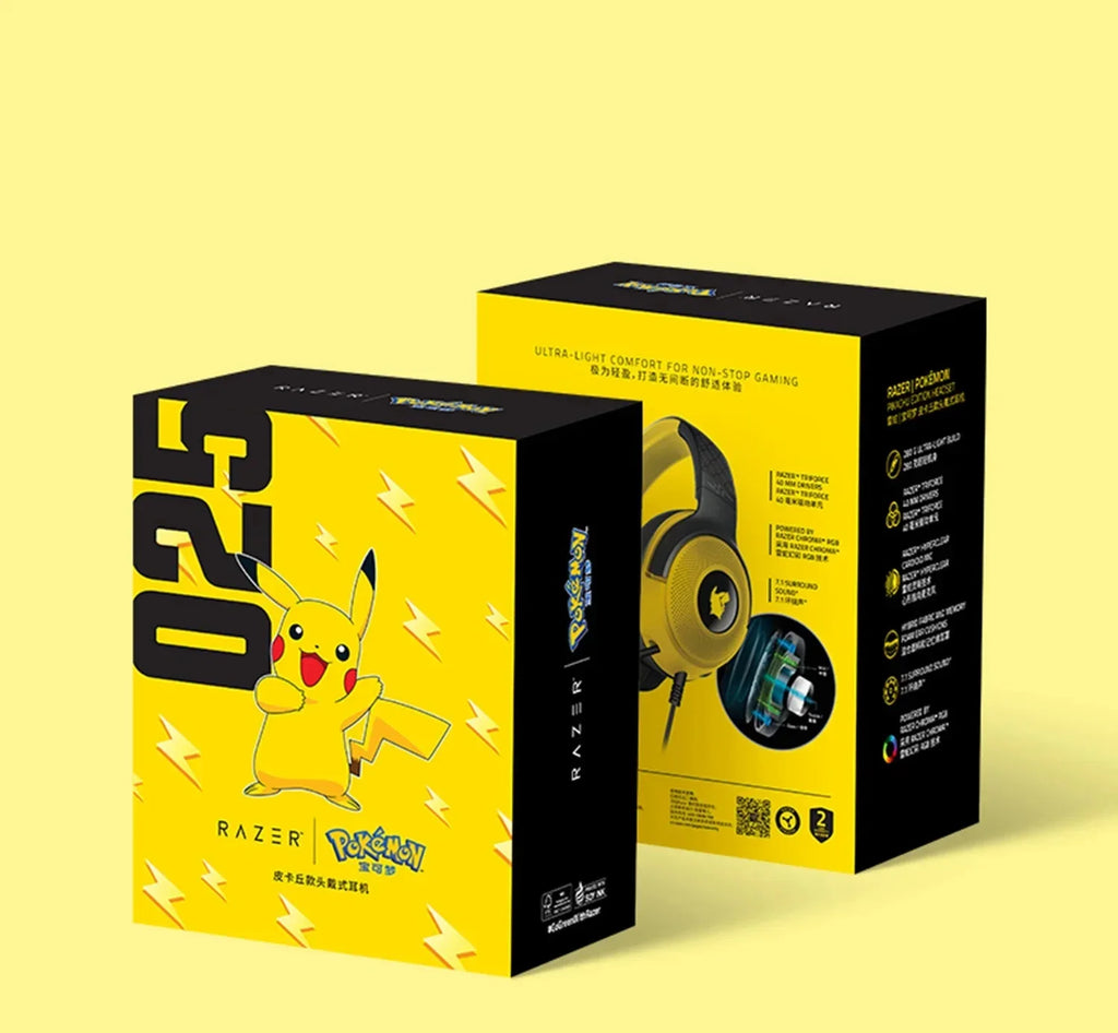 🎧 Razer Pokémon Pikachu Limited Edition Kraken V3 O Headset Que Une Performance PRO + Energia Pikachu ⚡