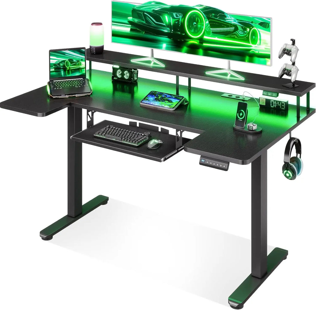 Secretária Elétrica Offigo 140cm RGB com Ajuste de Altura