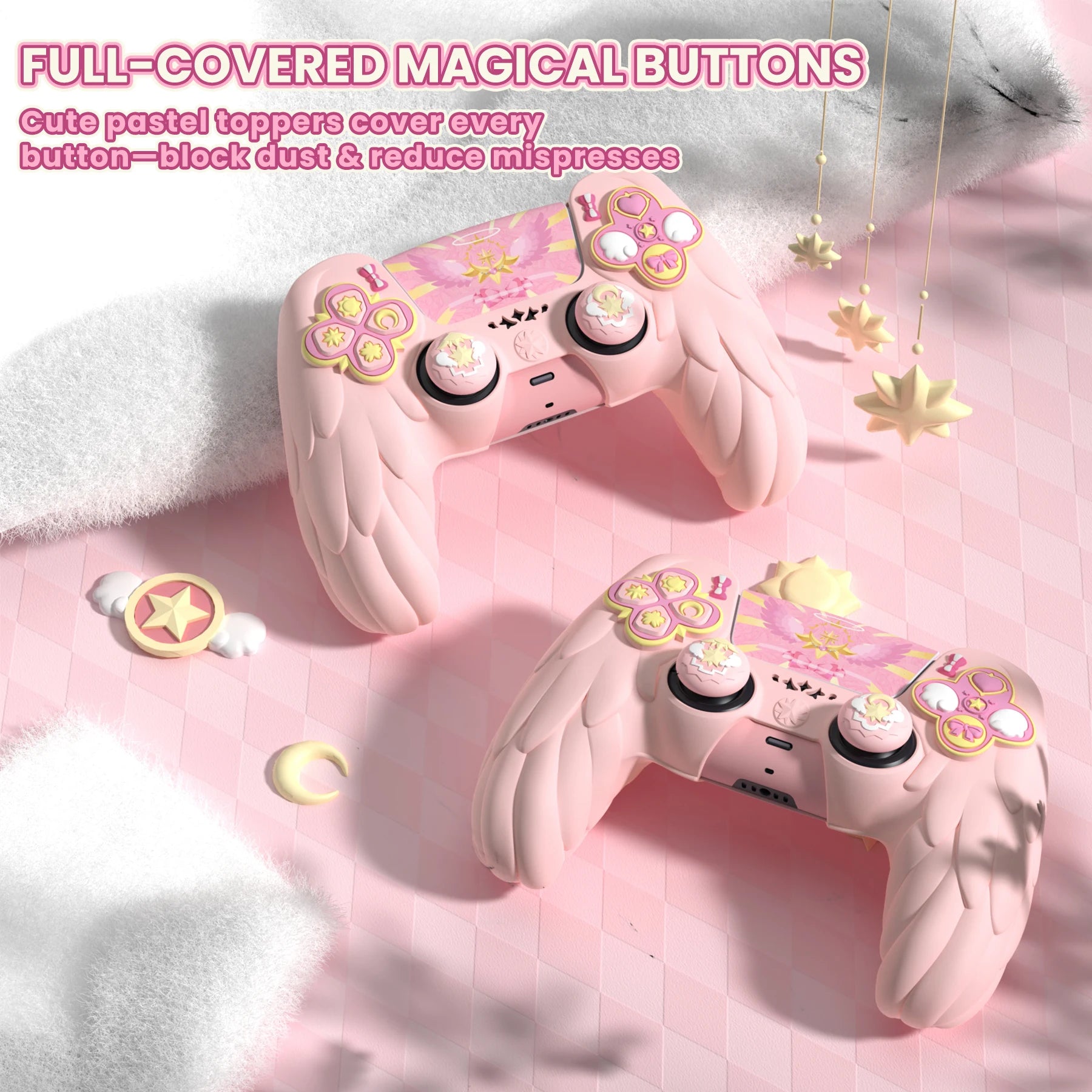 🪽 PlayVital Magic Wings Silicone Cover for PS5 – Cute, Protected, and Comfortable! 🎮 