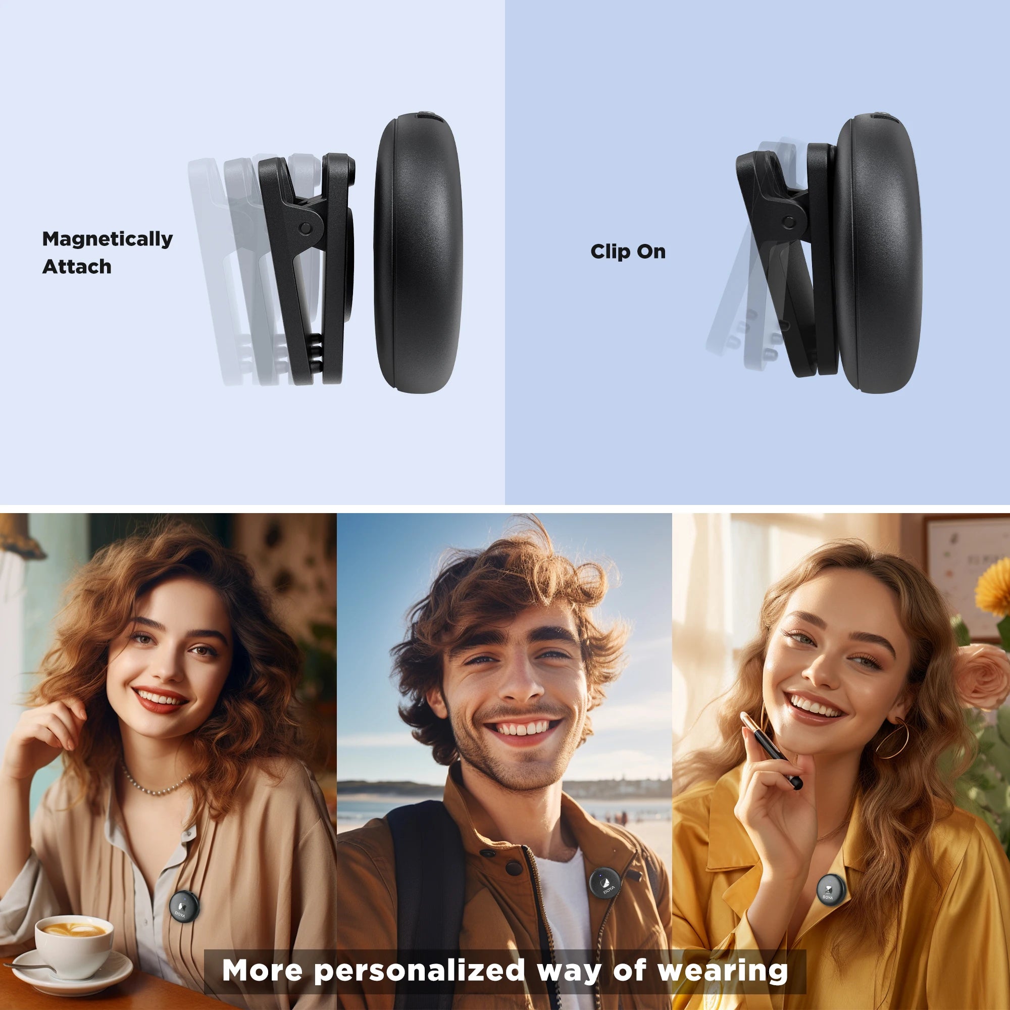 Microfone Sem Fio BOYA Omic – Áudio Profissional para Vídeos, Lives e Conteúdo