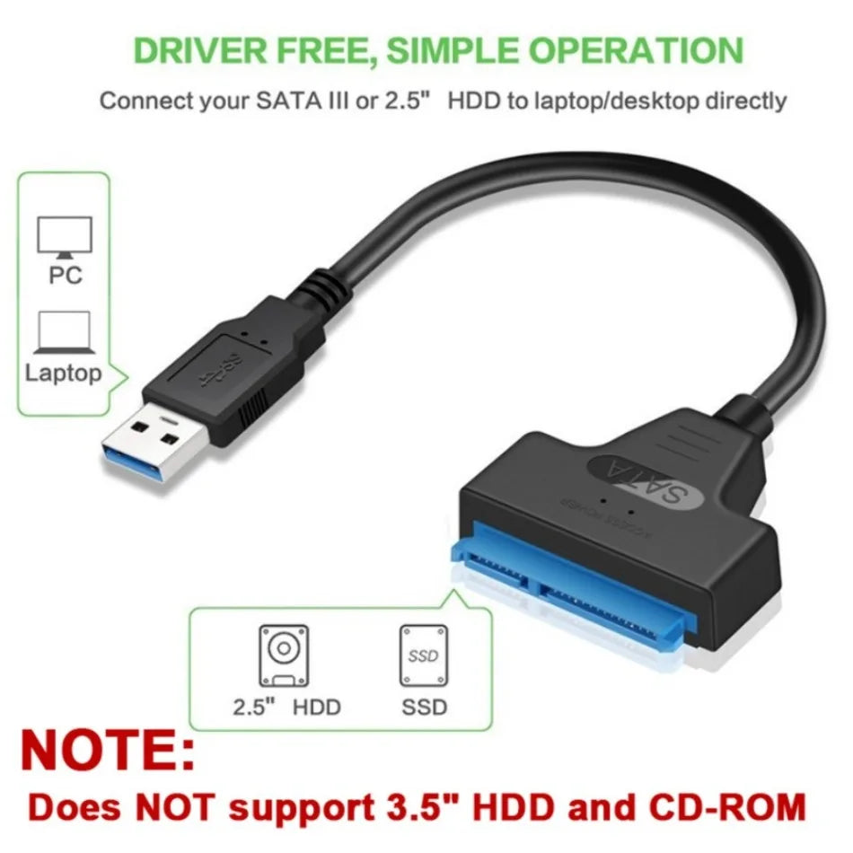 SATA TO USB 3.0 ADAPTER – TRANSFORME SEU HDD OU SSD EM HD EXTERNO EM SEGUNDOS!