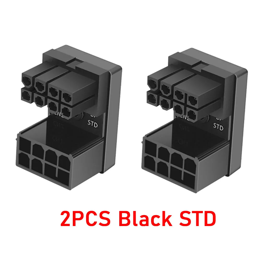 APWIKOGER ATX 8 Pin Female to Male 180 Degree Angled Connector Adapte 