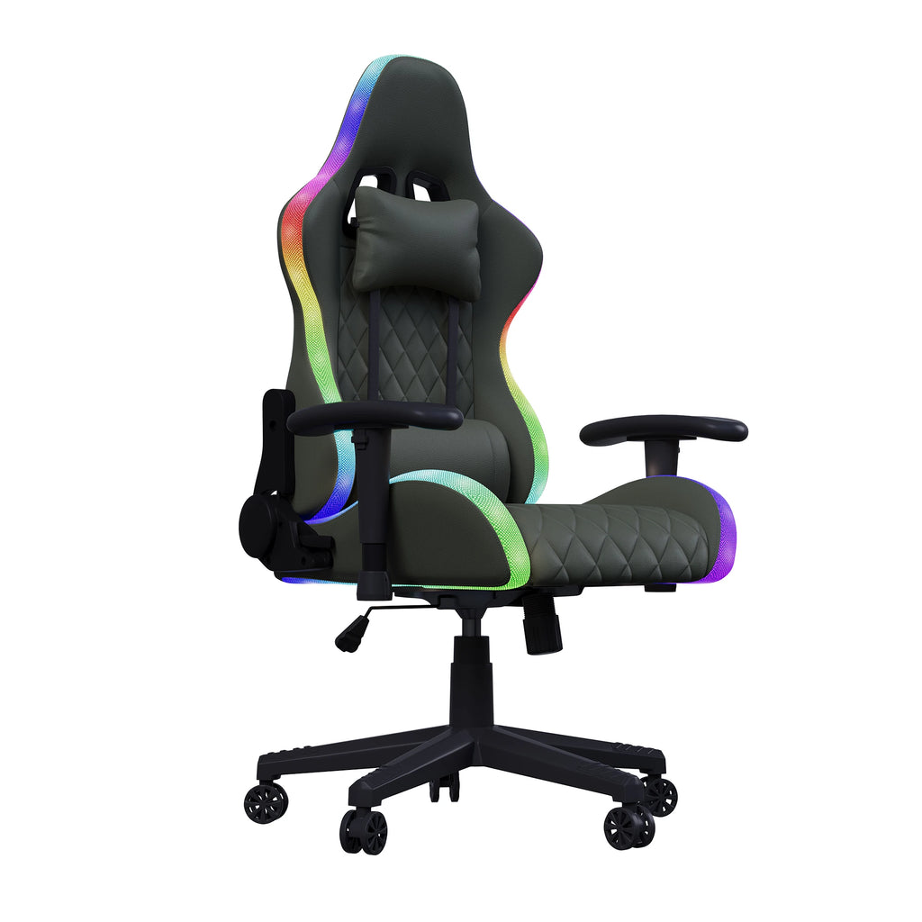 Cadeira Gamer Ergonômica com Massagem e LED RGB
