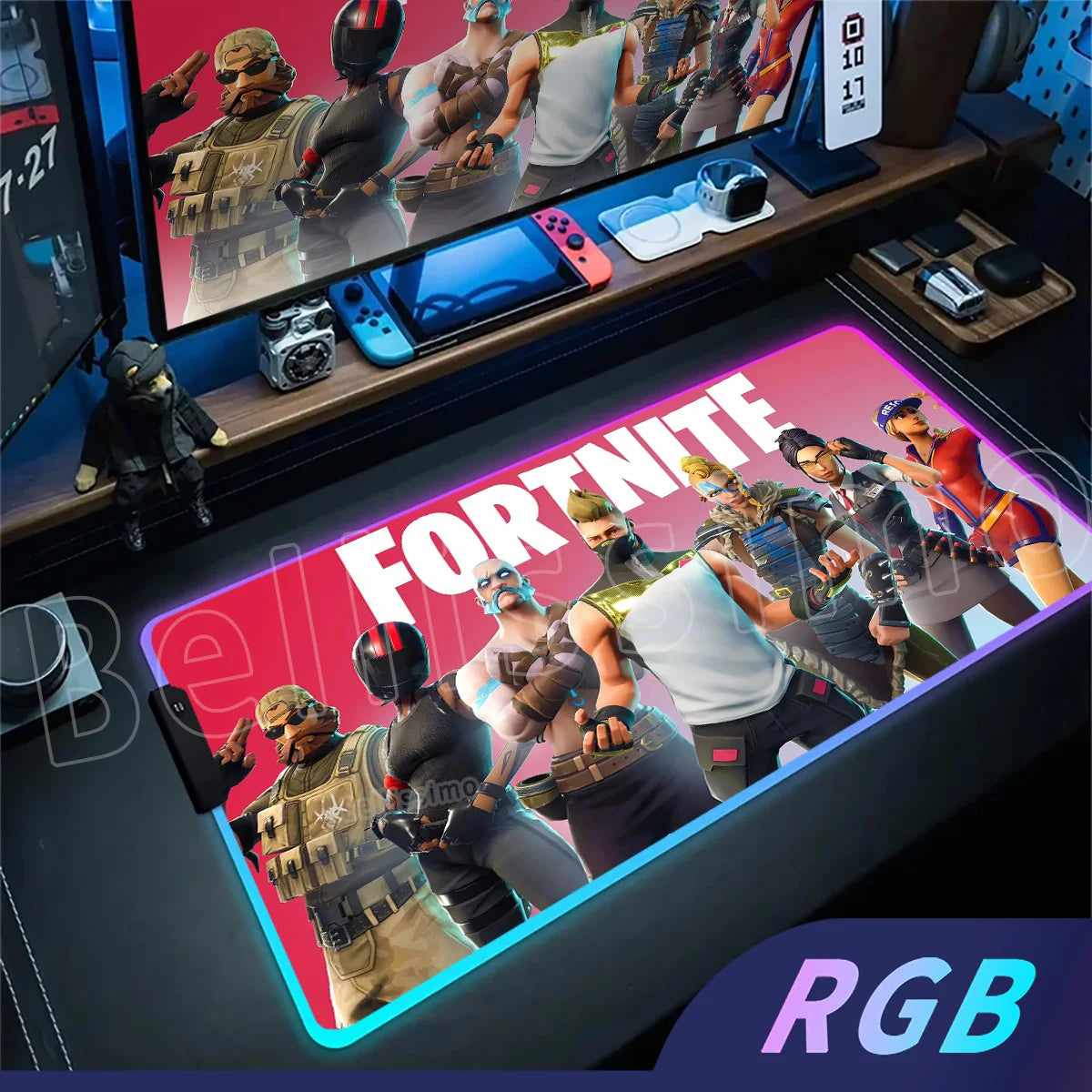 🎮 Mouse Pad Gamer RGB Fortnite — Alta Definição e Desempenho Profissional!
